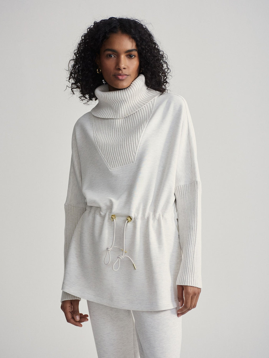 Suffolk Longline Sweat Ivory Marl - Varley