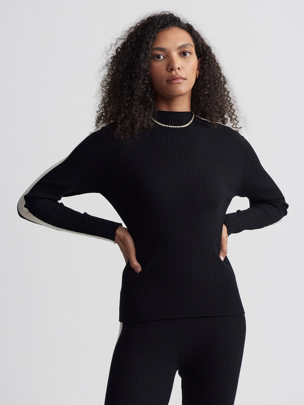 Wilshire Mockneck Knit Black - Varley