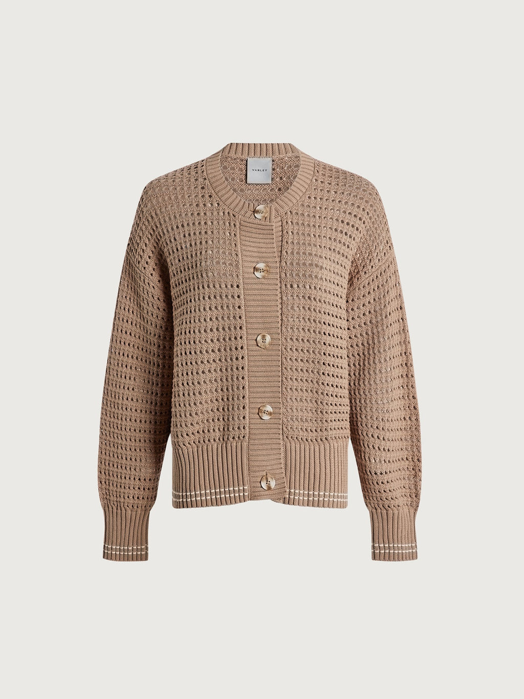 Kris Relaxed Fit Knit Cardigan | VARLEY US Light Taupe - Varley