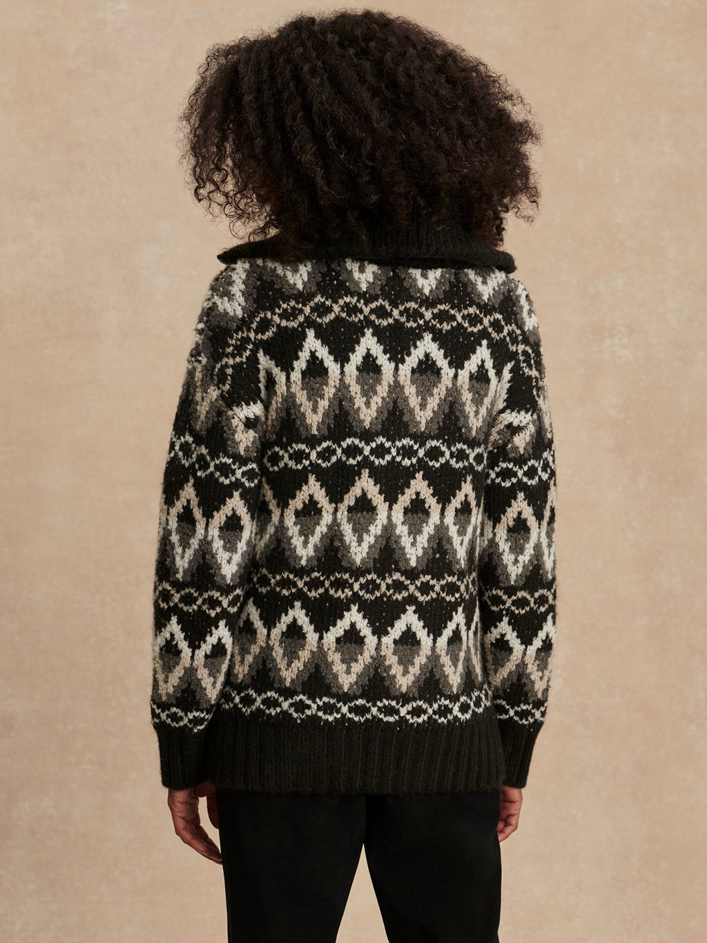 Brooke Fairisle Knit Jacket | VARLEY US Black Mountain Fairisle - Varley