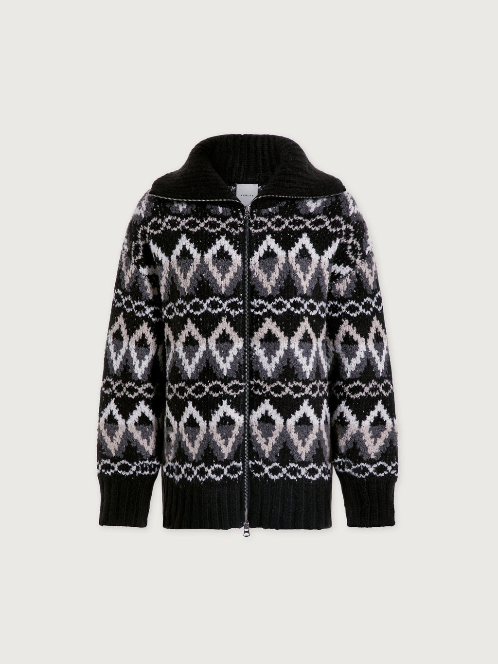 Brooke Fairisle Knit Jacket | VARLEY US Black Mountain Fairisle - Varley