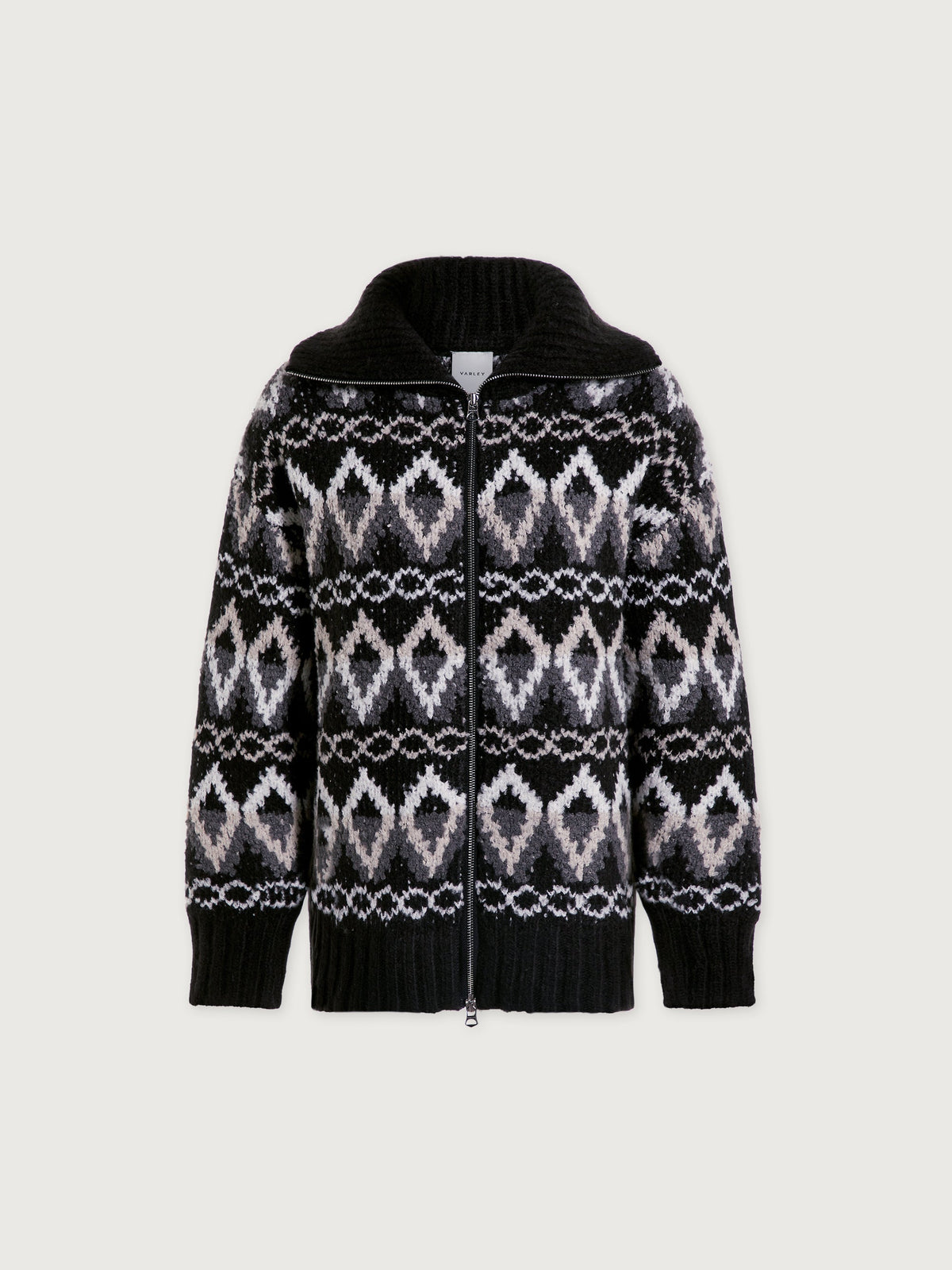 Brooke Fairisle Knit Jacket | VARLEY US Black Mountain Fairisle - Varley