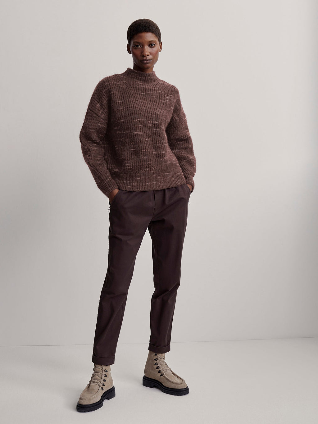 Albion Knit | VARLEY US Coffee Bean/ Pale Mauve - Varley