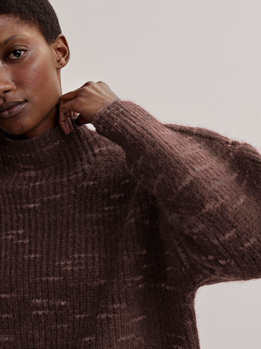 Albion Knit | VARLEY US Coffee Bean/ Pale Mauve - Varley