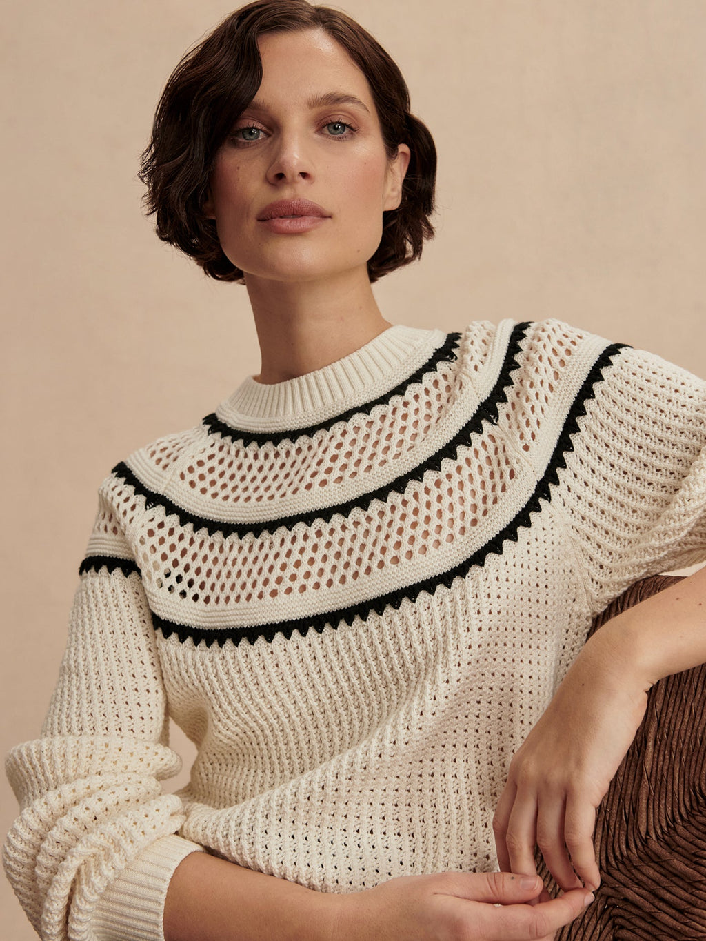 Padbury Pointelle Knit Sweater Egret - Varley