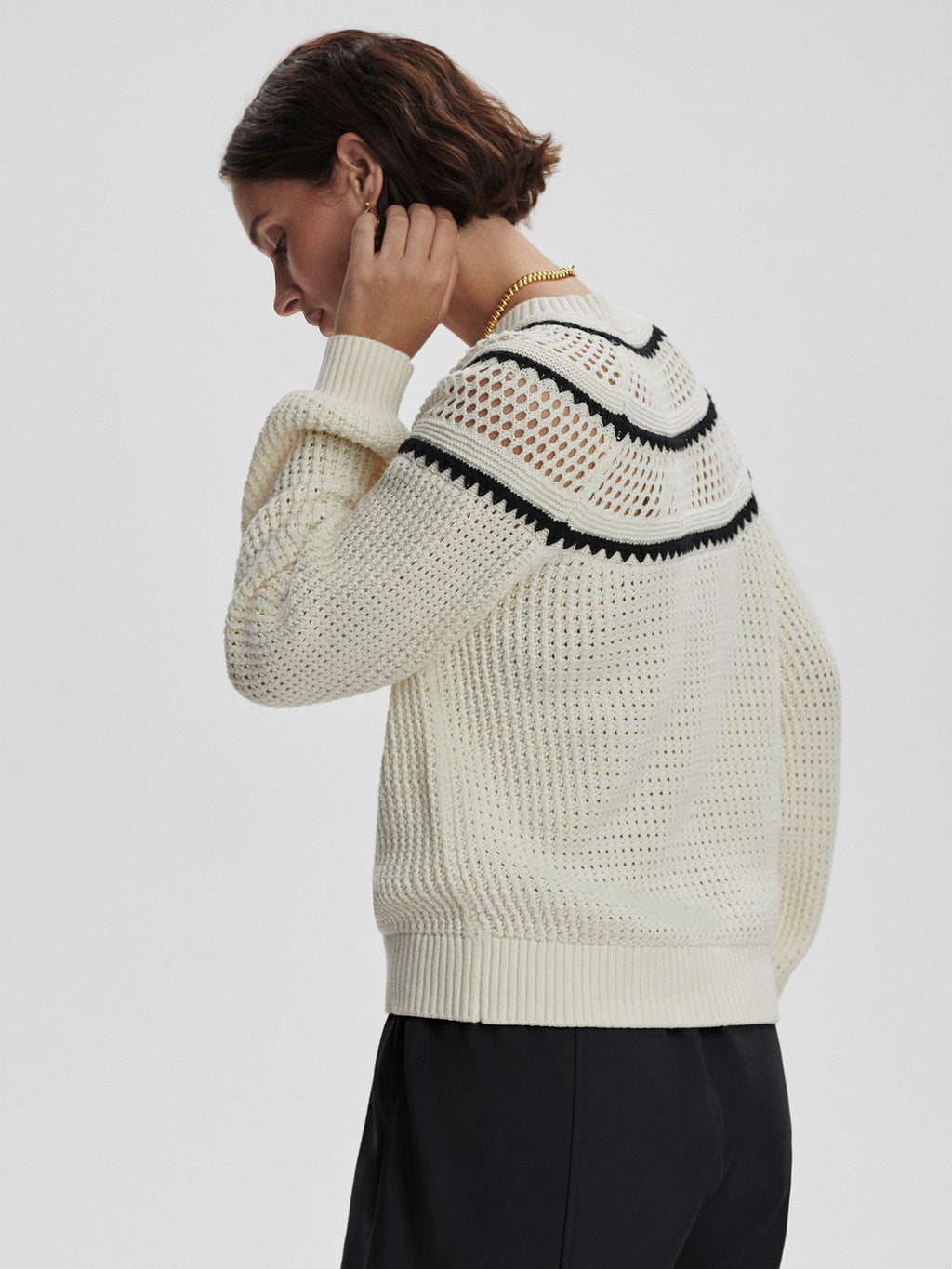 Padbury Pointelle Knit Sweater Egret - Varley